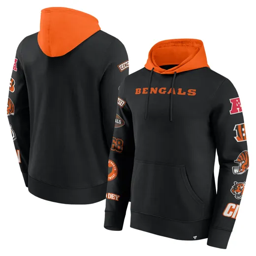 Cincinnati Bengals Patched Out Fleece Hoodie 2XL