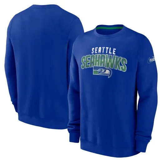 Seattle Seahawks Nike Rewind Club Crew Fleece M