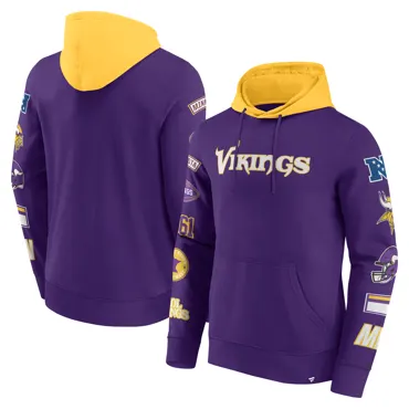 Minnesota Vikings Patched Out Fleece Hoodie L