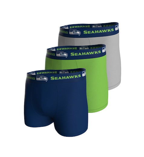 Seattle Seahawks 3pk Boxers L