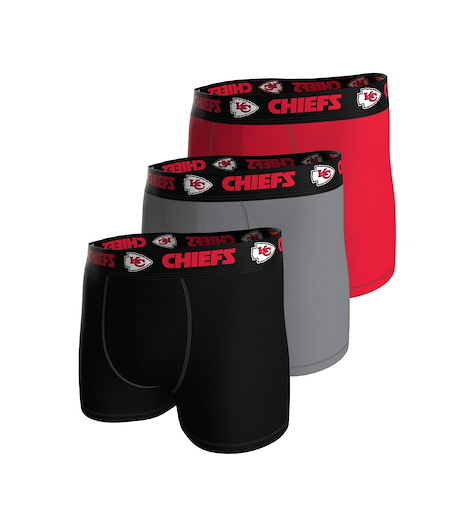 Kansas City Chiefs 3pk Boxers L