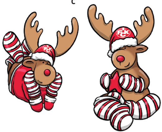 FCK Weihnachtsfiguren Elche 2er Set 