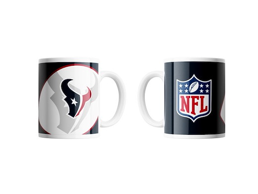 Houston Texans Classic Mug Shadow Logo & Shield 