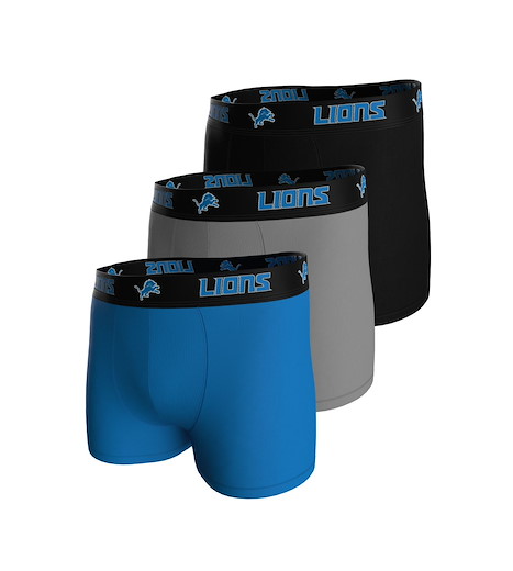 Detroit Lions 3pk Boxers M