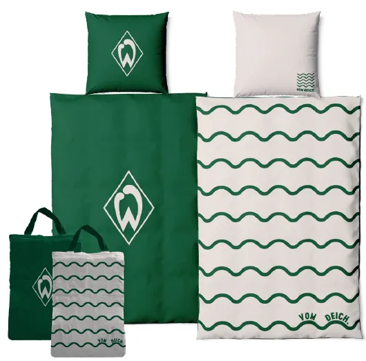 SV Werder Bremen GOTS Wendebettwäsche  135x200 + 80x80cm