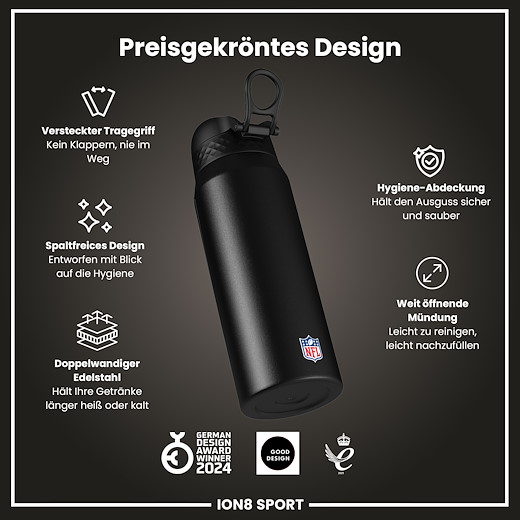 Baltimore Ravens Steel Water Bottle 750ml 750ml