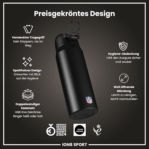 Minnesota Vikings Steel Water Bottle 750ml 750ml