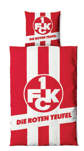 FCK Bettwäsche Die Roten Teufel rot/weiß 135x200+80x80
