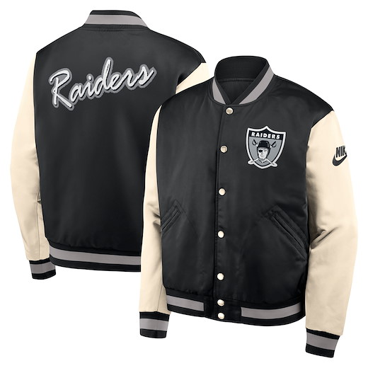 Las Vegas Raiders Nike Legacy Bomber Jacket M