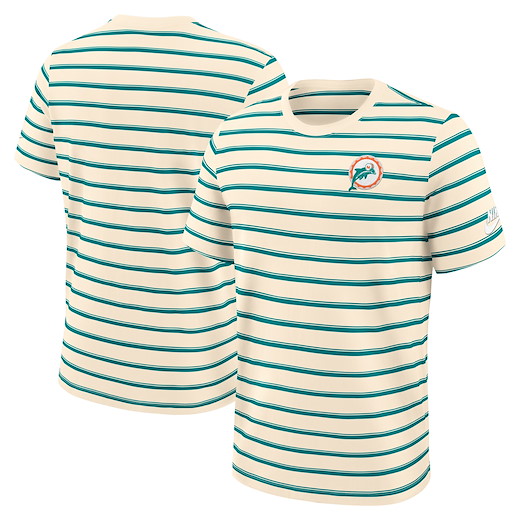 Miami Dolphins Nike Rewind Club Striped Tee M