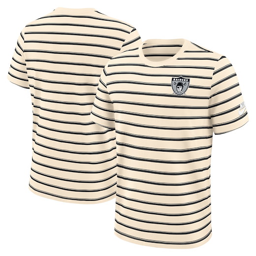 Las Vegas Raiders Nike Rewind Club Striped Tee M