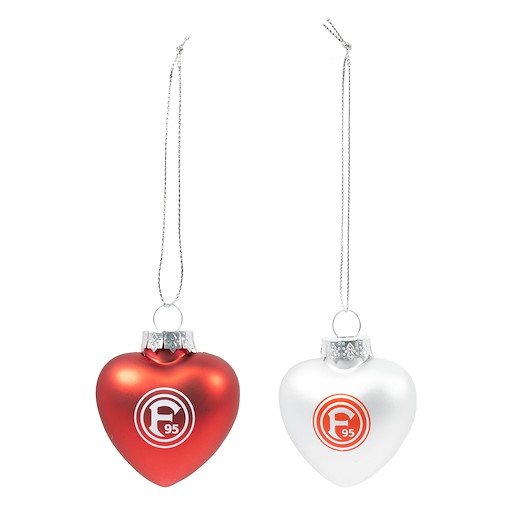 Fortuna Düsseldorf Christbaumherzen 2er-Set 