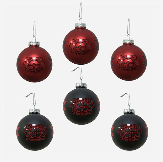 Bayer 04 Leverkusen Weihnachtskugeln 6er Set 