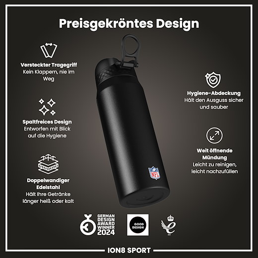 San Francisco 49ers Steel Water Bottle 750ml 750ml