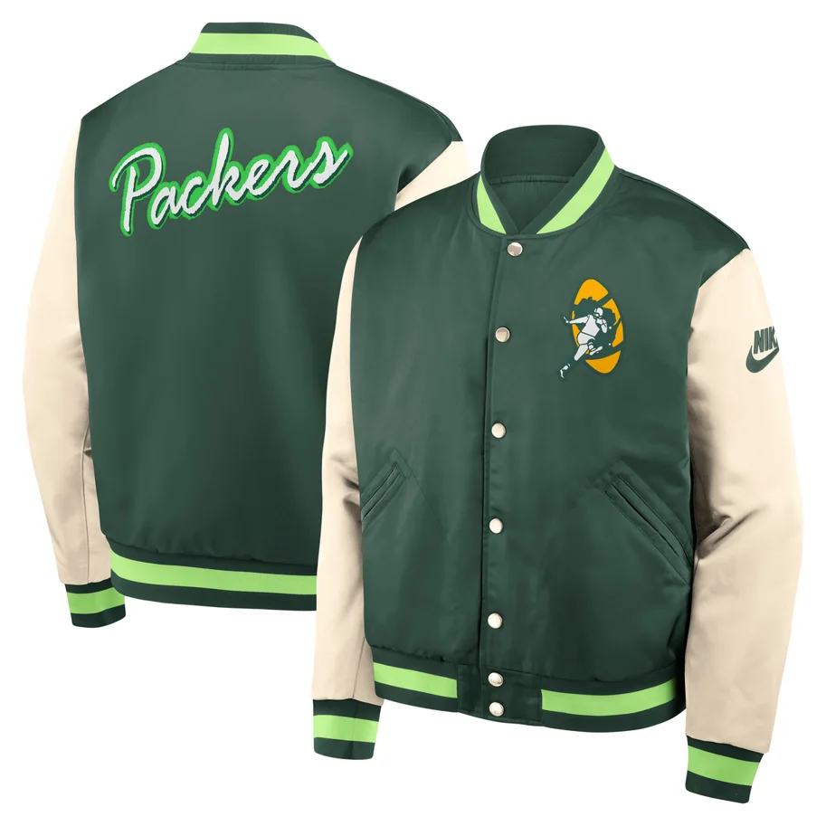 Green Bay Packers Nike Legacy Bomber Jacket L