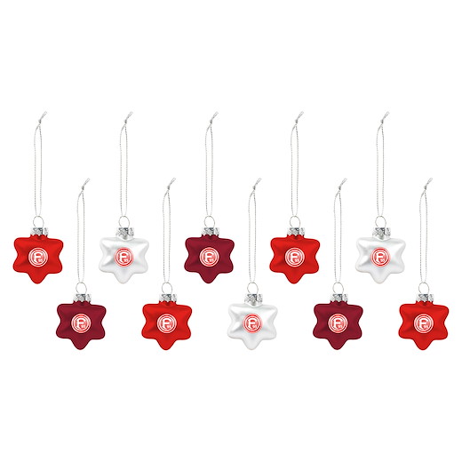Fortuna Düsseldorf Christbaumsterne 10er-Set 