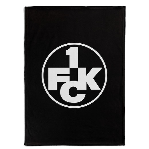 FCK Kuscheldecke Logo schwarz  150x200cm