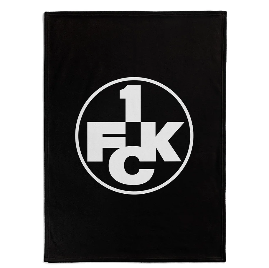 FCK Kuscheldecke Logo schwarz  150x200cm