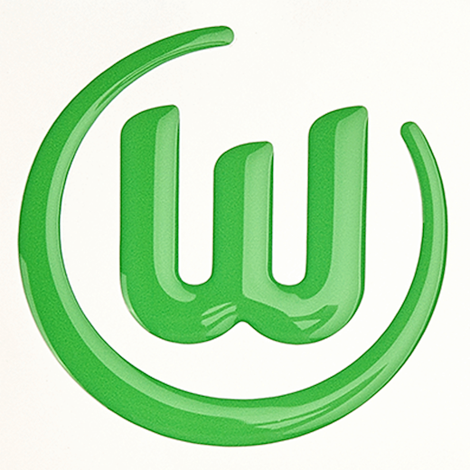VfL Wolfsburg Autoaufkleber grün 3D-Logo 