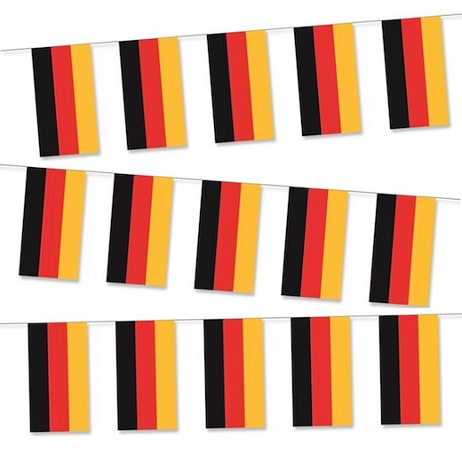 Deutschland Fahnenkette, mit 15 Fahnen 30x45 cm 53x35x1cm