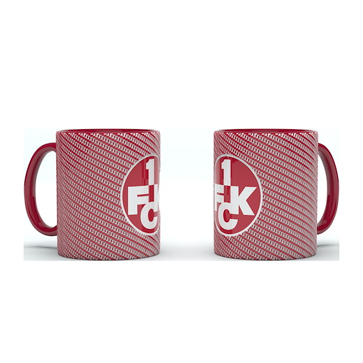 FCK Tasse Prag Carbon Logo rot 