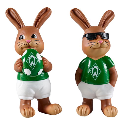 SV Werder Bremen Osterfiguren Ostern Hasen 2er-Set 