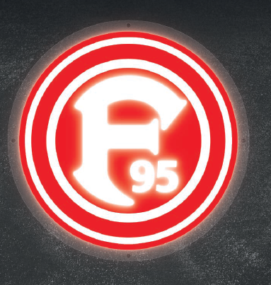 Fortuna Düsseldorf LED Logo "Groß" ca. 32 cm (Durchmesser)