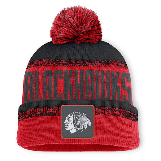 Chicago Blackhawks Thrive Cuffed Pom Beanie OneSize