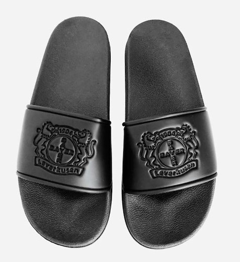 Bayer 04 Leverkusen Badeschlappen Logo schwarz 44/45