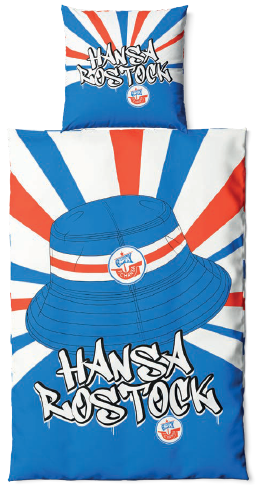 Hansa Rostock Microfaser-Bettwäsche Fischerhut 