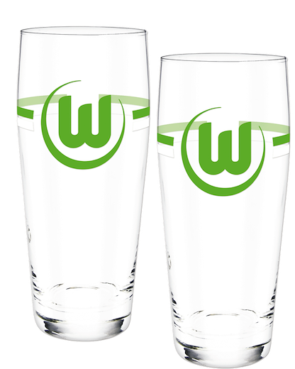 VfL Wolfsburg Bierglas grün-weiß, 2er-Set 