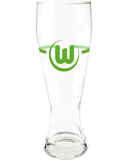 VfL Wolfsburg Weizenbierglas grün-weiß 