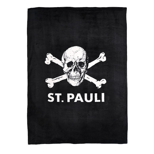 FC St. Pauli Fleecedecke Totenkopf 150x200cm