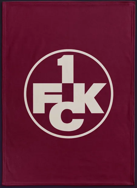 FCK Fleecedecke Logo bordeaux 