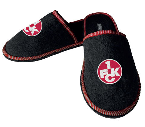 FCK Filzpantoffeln Logo schwarz 40/41