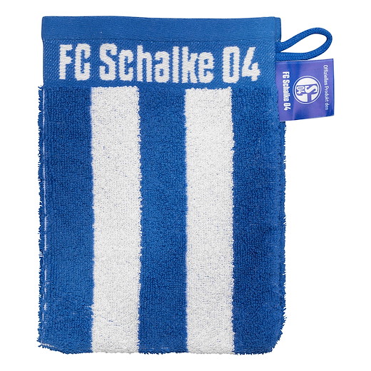 FC Schalke 04 Waschhandschuh Blockstreifen 