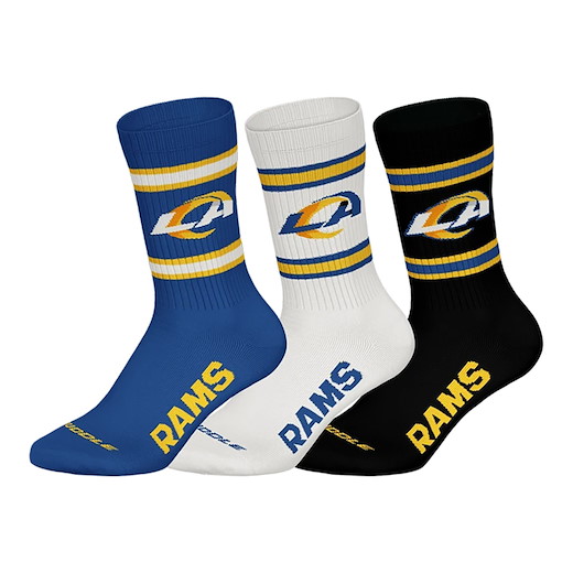 Los Angeles Rams 3pk Crew Socks 43-46